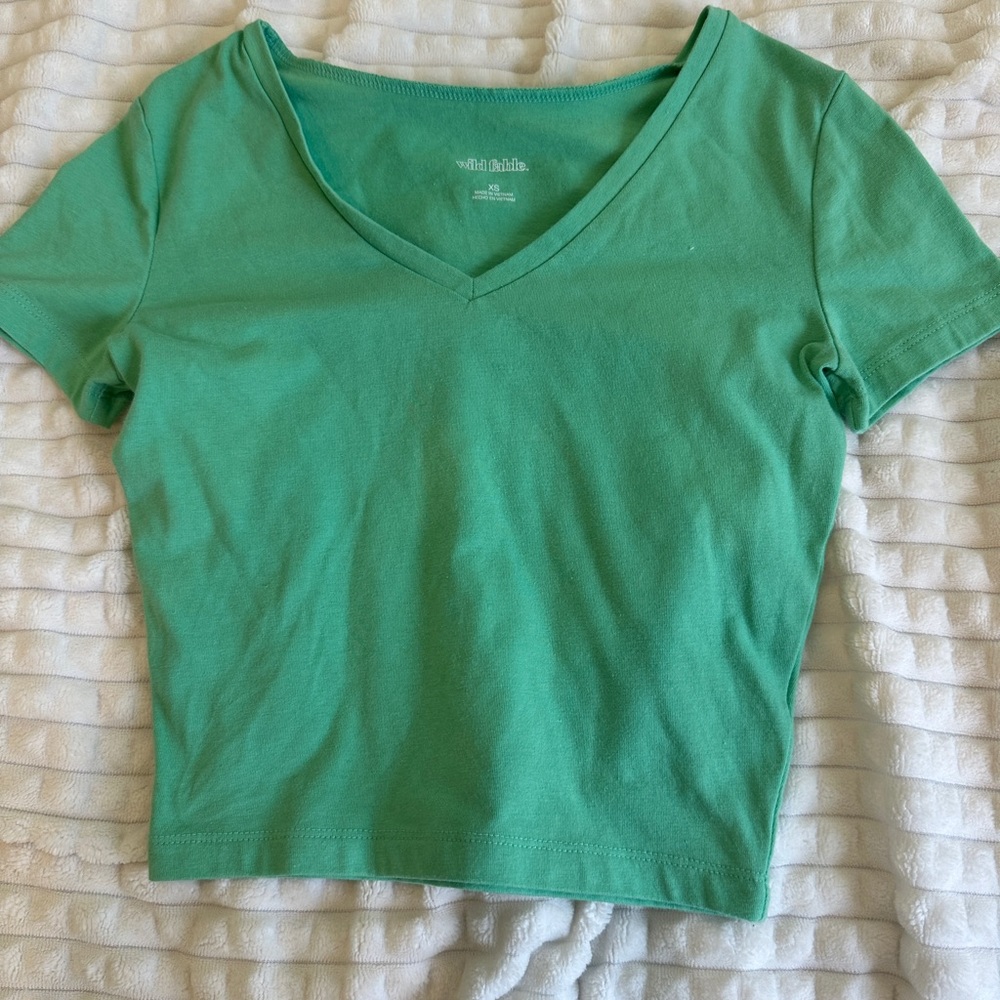 Target Wild Fable Women’s Short Sleeve V-Neck Cropped T-Shirt